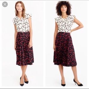 J. Crew flutter top in cherry print